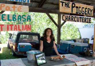 photo of Heather Sandford at the Ithaca Farmer's Market